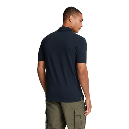 Dark Navy - Back - Lyle & Scott Mens Plain Polo Shirt