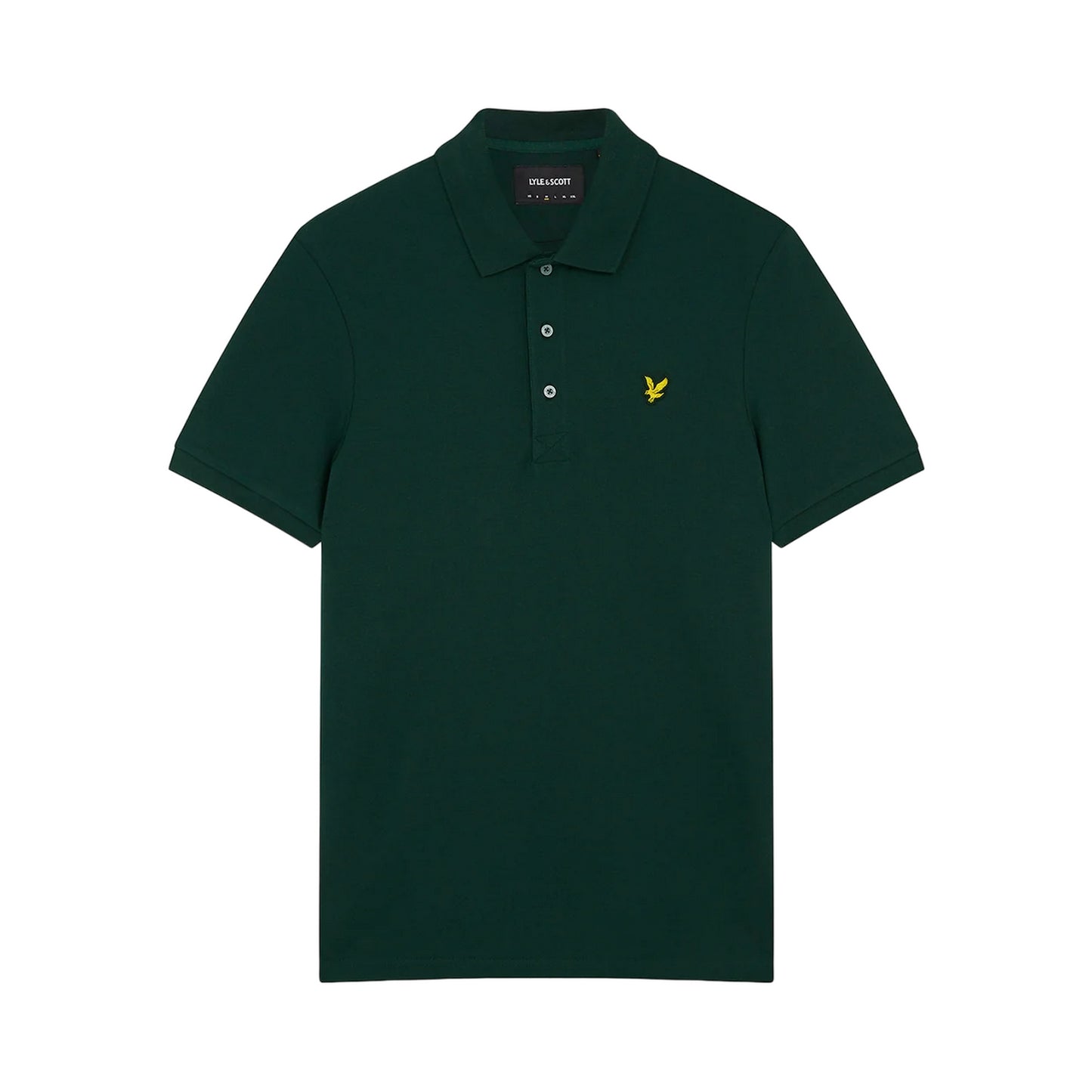Dark Green - Front - Lyle & Scott Mens Plain Polo Shirt