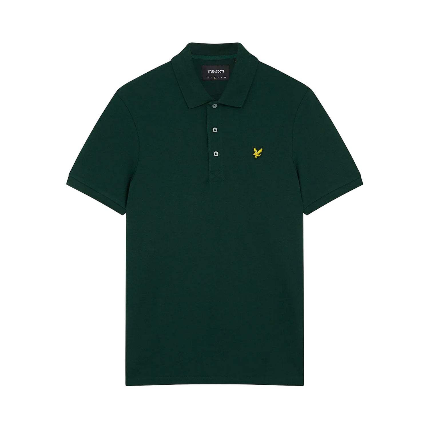 Dark Green - Front - Lyle & Scott Mens Plain Polo Shirt