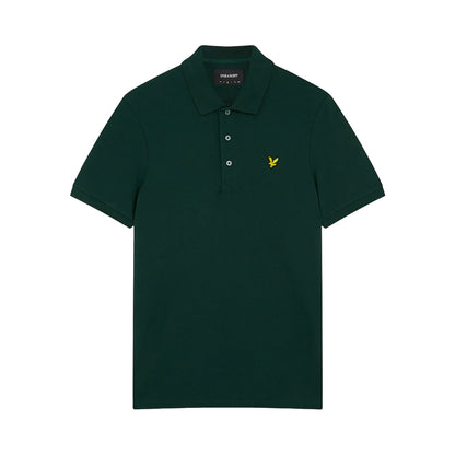 Dark Green - Front - Lyle & Scott Mens Plain Polo Shirt