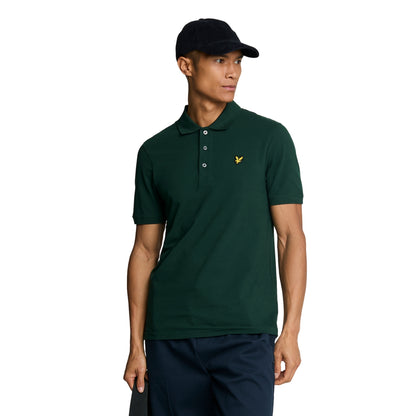 Dark Green - Back - Lyle & Scott Mens Plain Polo Shirt