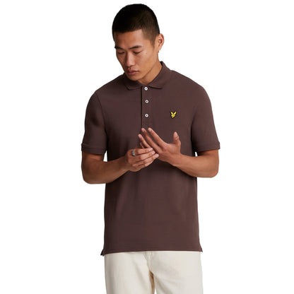 Deep Mahogany - Front - Lyle & Scott Mens Plain Polo Shirt