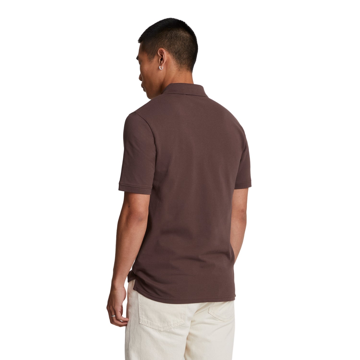 Deep Mahogany - Back - Lyle & Scott Mens Plain Polo Shirt