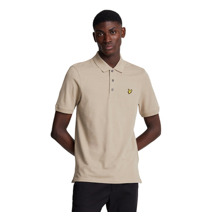 Heritage Taupe - Side - Lyle & Scott Mens Plain Polo Shirt