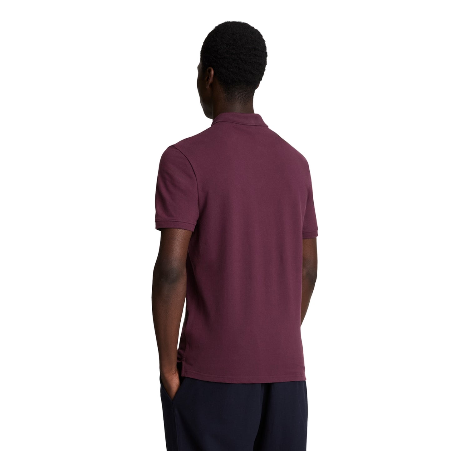Burgundy - Back - Lyle & Scott Mens Plain Polo Shirt
