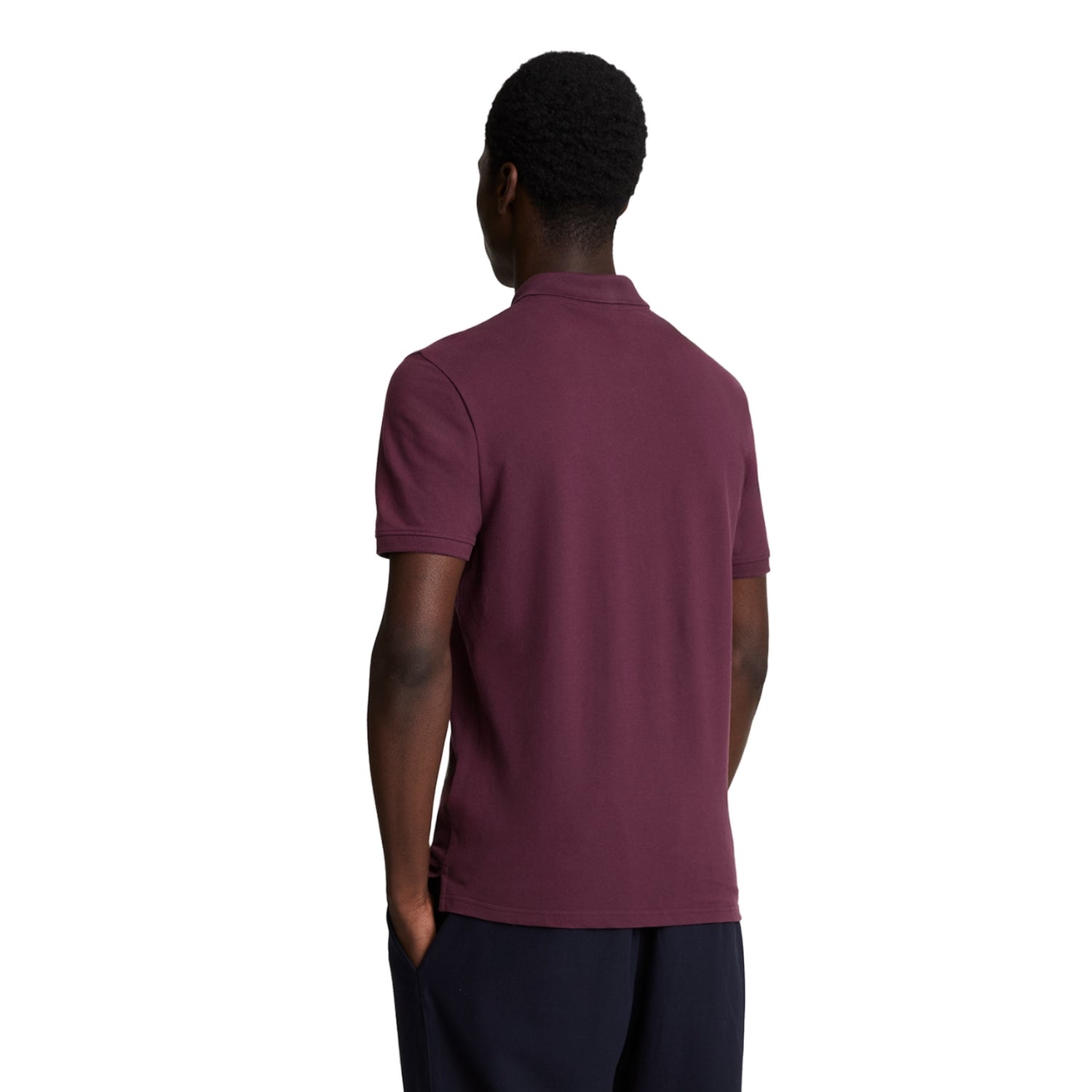 Burgundy - Back - Lyle & Scott Mens Plain Polo Shirt
