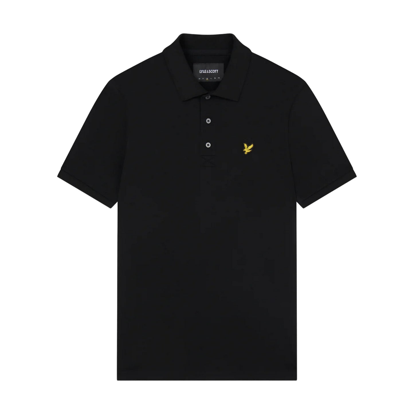 Jet Black - Front - Lyle & Scott Mens Plain Polo Shirt