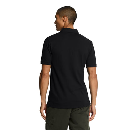 Jet Black - Back - Lyle & Scott Mens Plain Polo Shirt