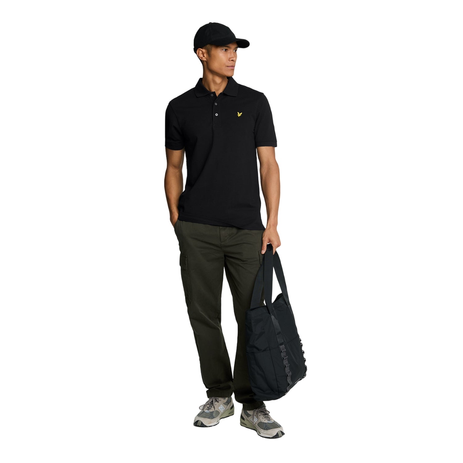 Jet Black - Lifestyle - Lyle & Scott Mens Plain Polo Shirt