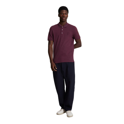 Burgundy - Lifestyle - Lyle & Scott Mens Plain Polo Shirt
