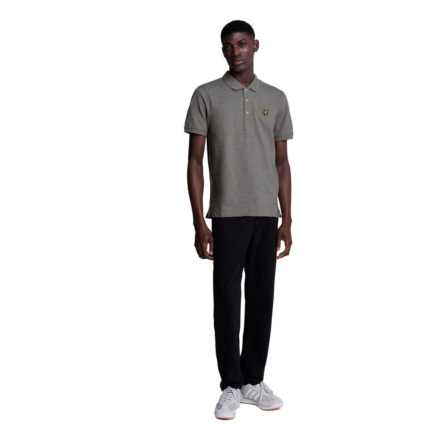 Mid Grey Marl - Lifestyle - Lyle & Scott Mens Plain Polo Shirt