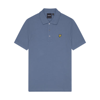 Mist Blue - Front - Lyle & Scott Mens Plain Polo Shirt