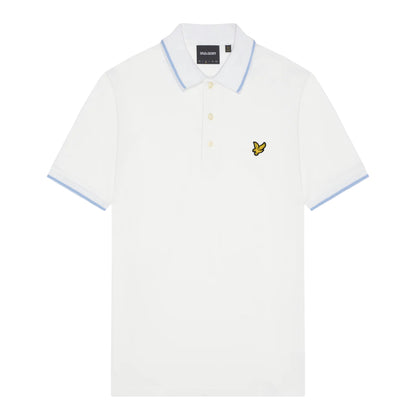 White-Light Blue - Front - Lyle & Scott Mens Tipped Polo Shirt