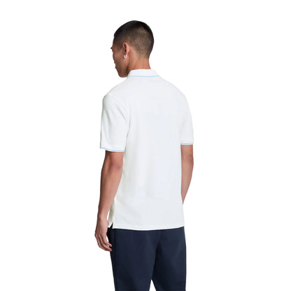 White-Light Blue - Back - Lyle & Scott Mens Tipped Polo Shirt