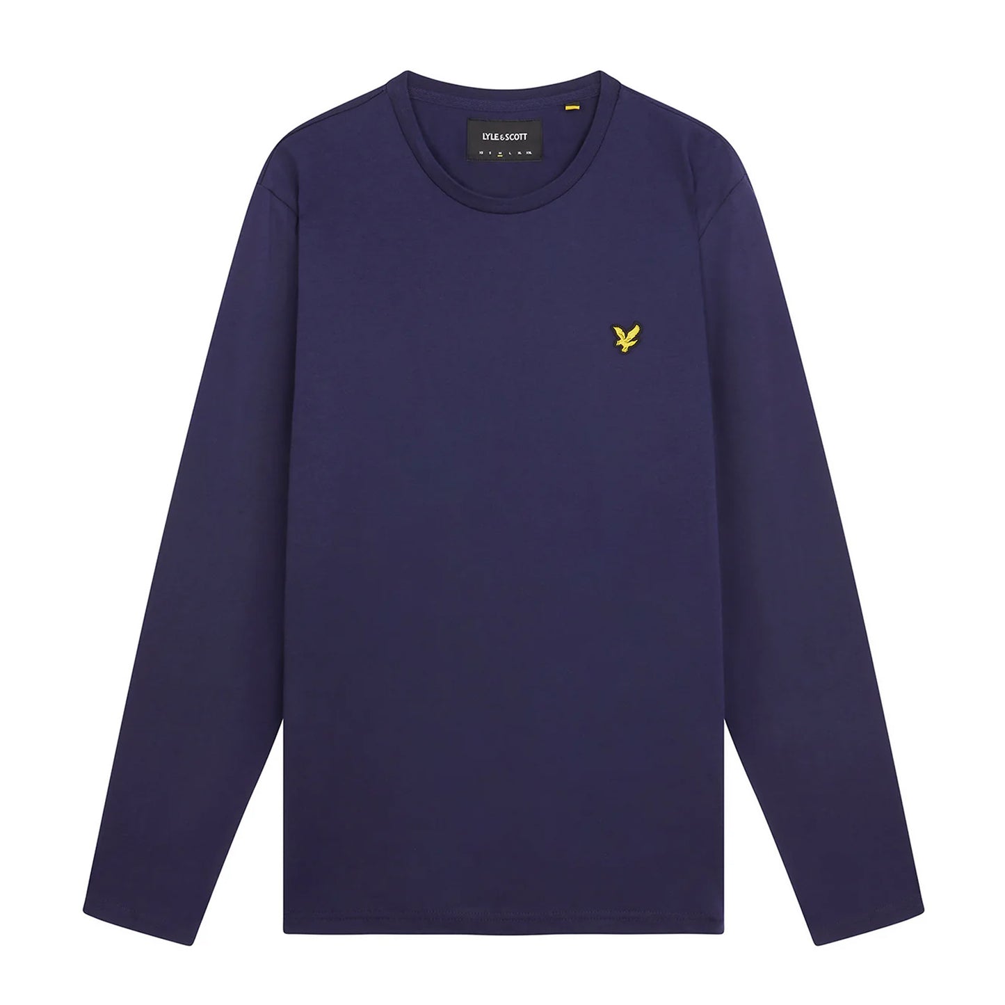 Navy - Front - Lyle & Scott Mens Plain Long-Sleeved T-Shirt