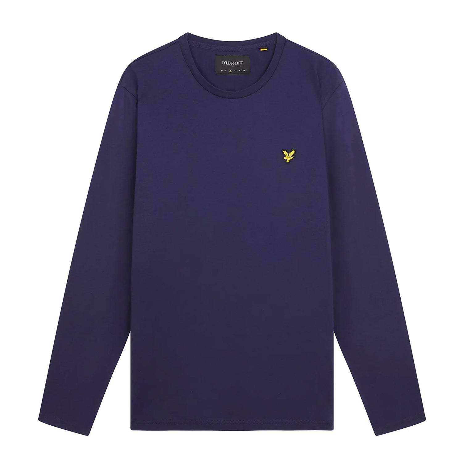 Navy - Front - Lyle & Scott Mens Plain Long-Sleeved T-Shirt