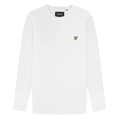 White - Front - Lyle & Scott Mens Plain Long-Sleeved T-Shirt