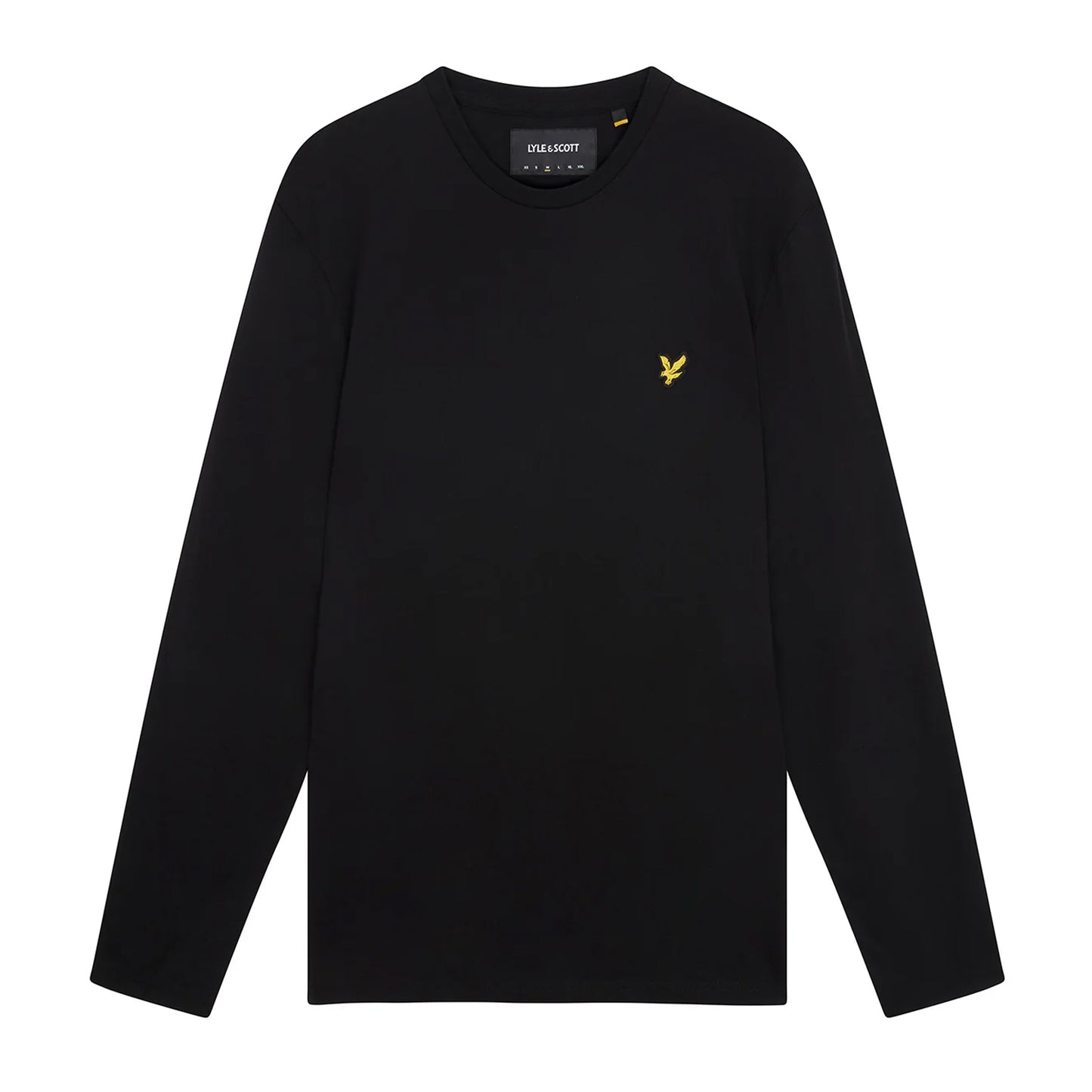 Jet Black - Front - Lyle & Scott Mens Plain Long-Sleeved T-Shirt