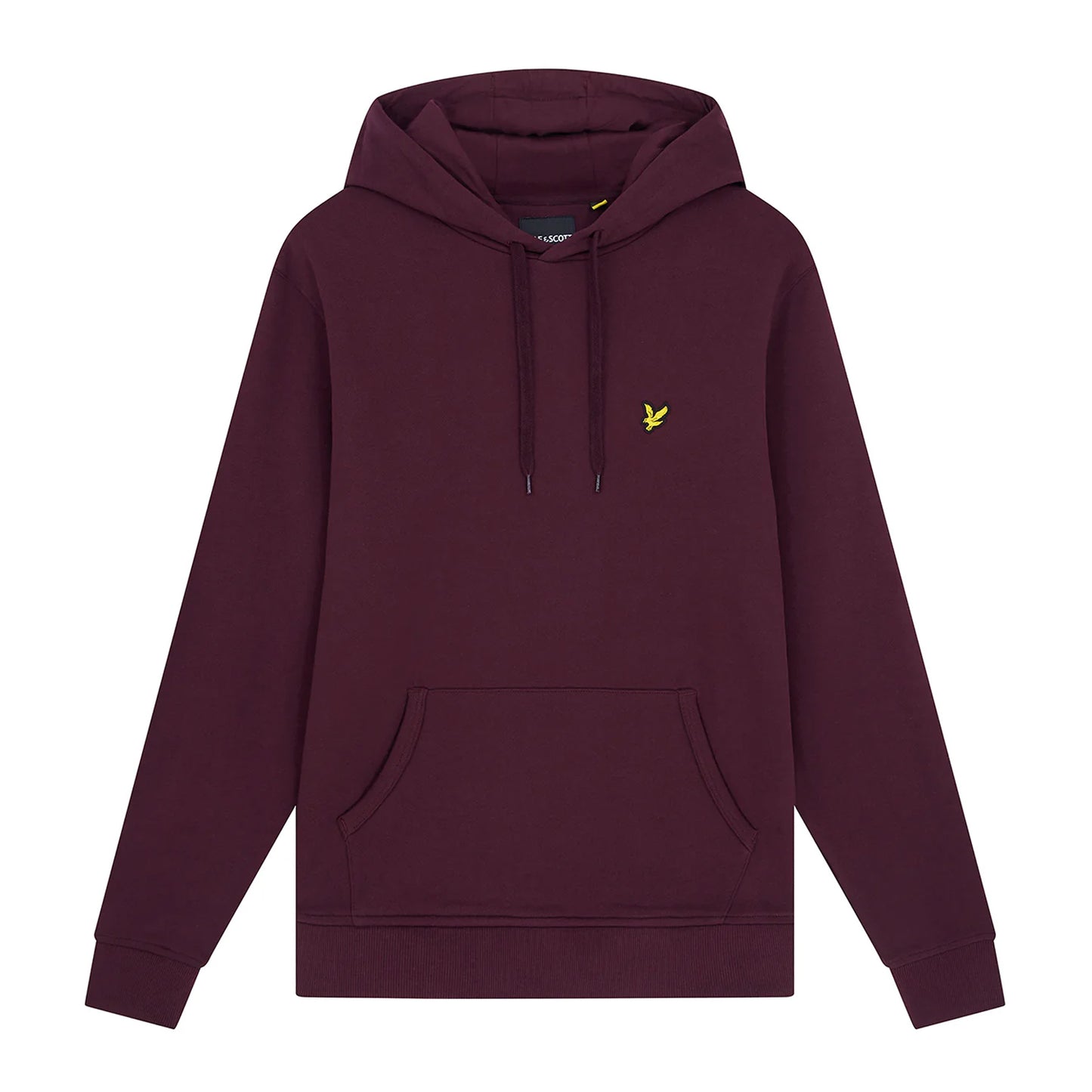 Burgundy - Front - Lyle & Scott Mens Pullover Hoodie