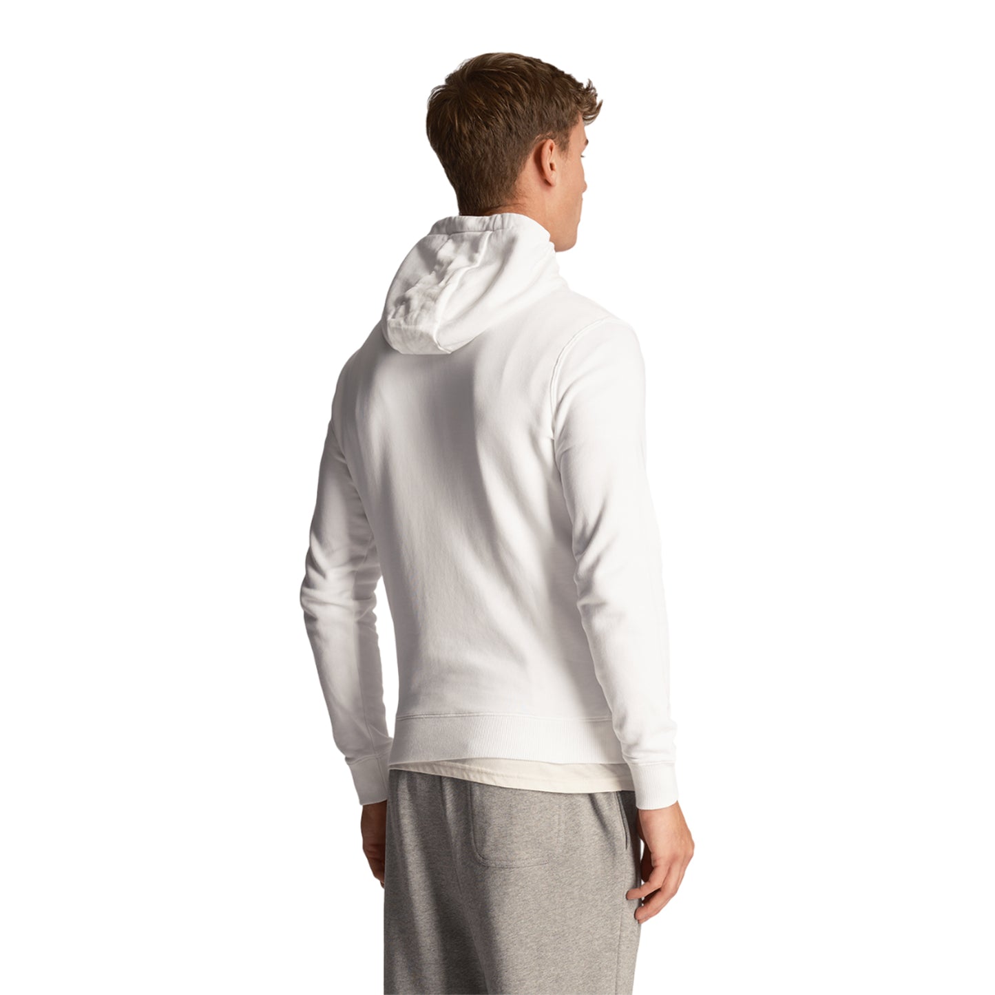 White - Back - Lyle & Scott Mens Pullover Hoodie