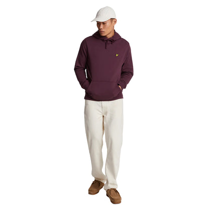 Burgundy - Lifestyle - Lyle & Scott Mens Pullover Hoodie