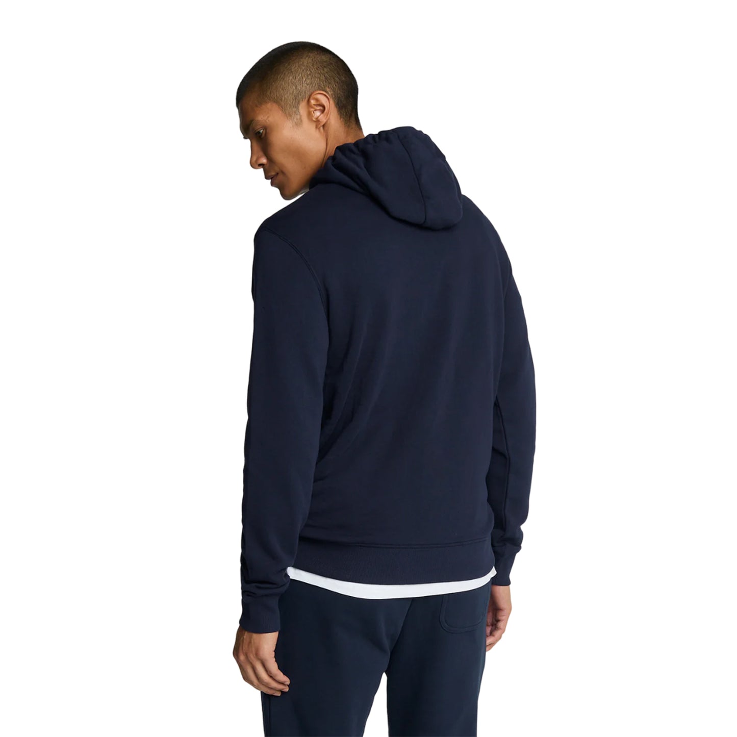 Dark Navy - Back - Lyle & Scott Mens Pullover Hoodie
