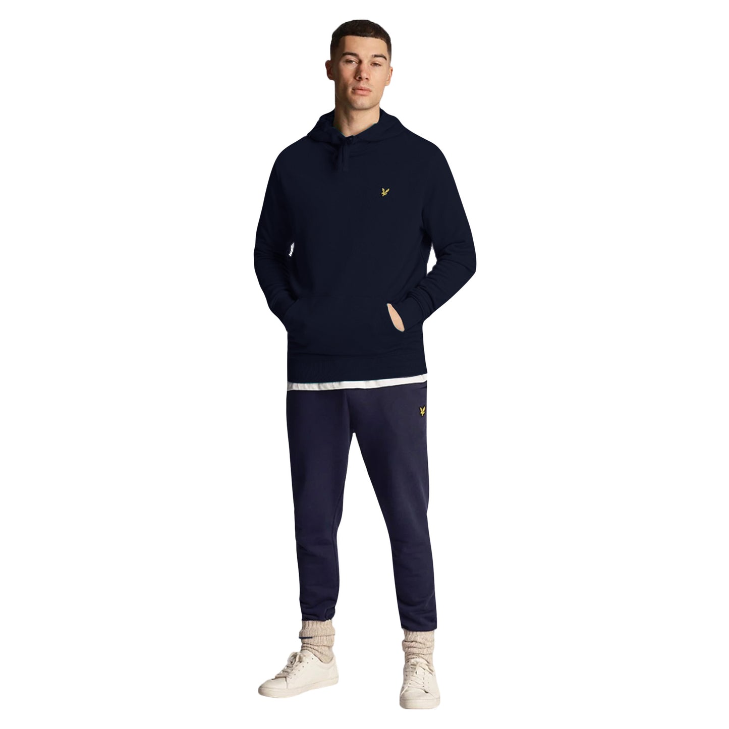 Dark Navy - Lifestyle - Lyle & Scott Mens Pullover Hoodie