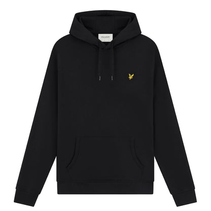 Jet Black - Front - Lyle & Scott Mens Pullover Hoodie