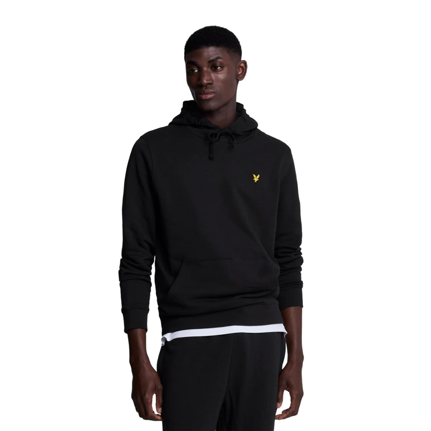 Jet Black - Side - Lyle & Scott Mens Pullover Hoodie