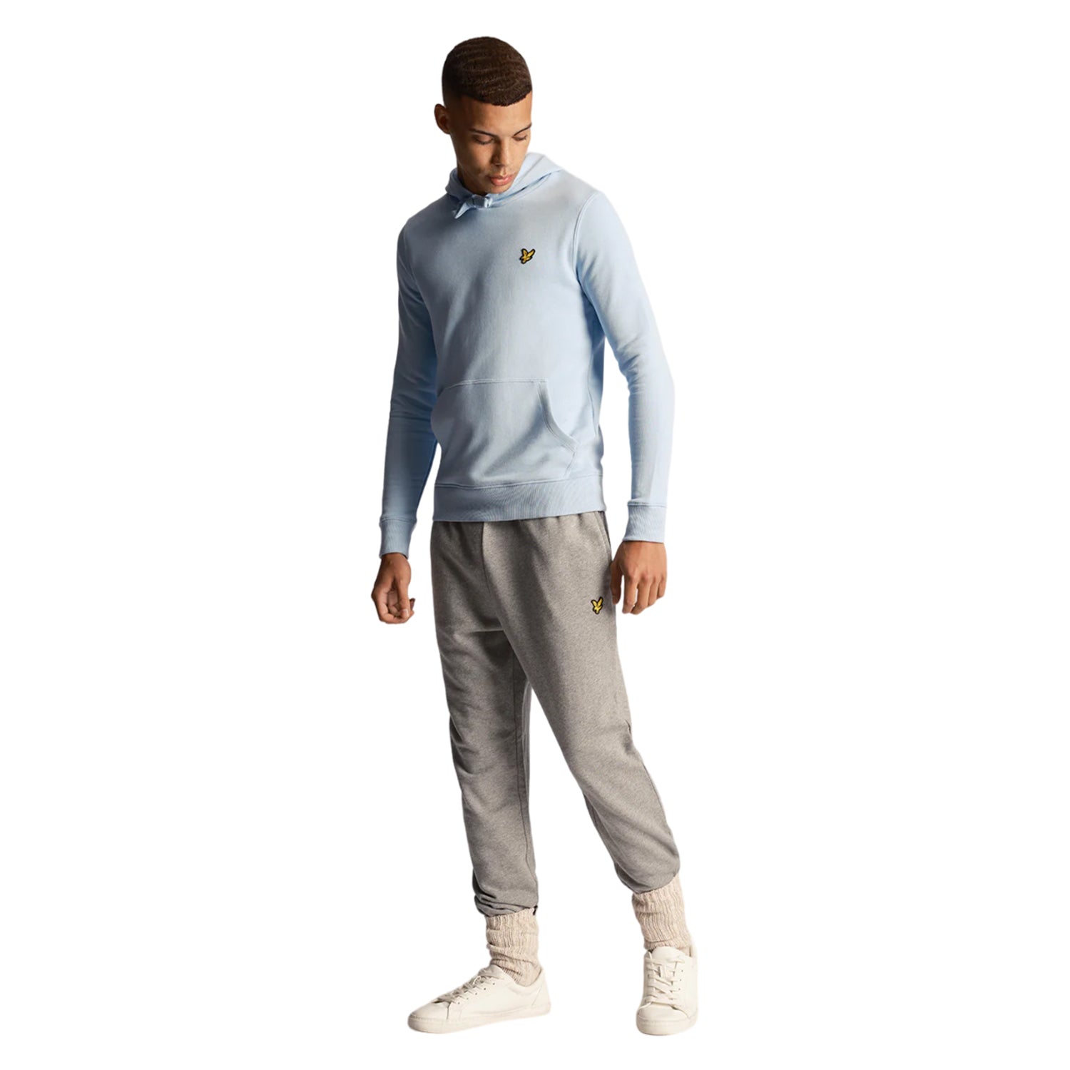 Light Blue - Lifestyle - Lyle & Scott Mens Pullover Hoodie