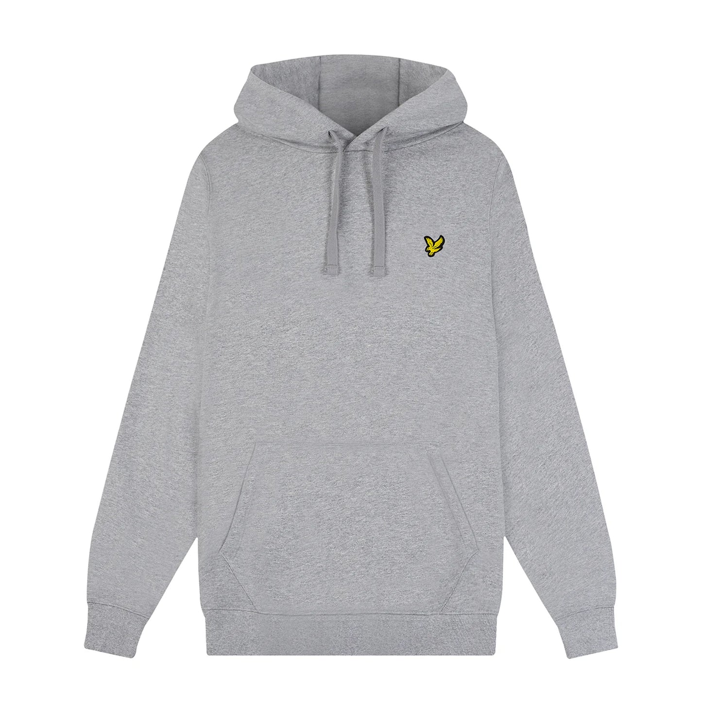 Mid Grey Marl - Front - Lyle & Scott Mens Pullover Hoodie