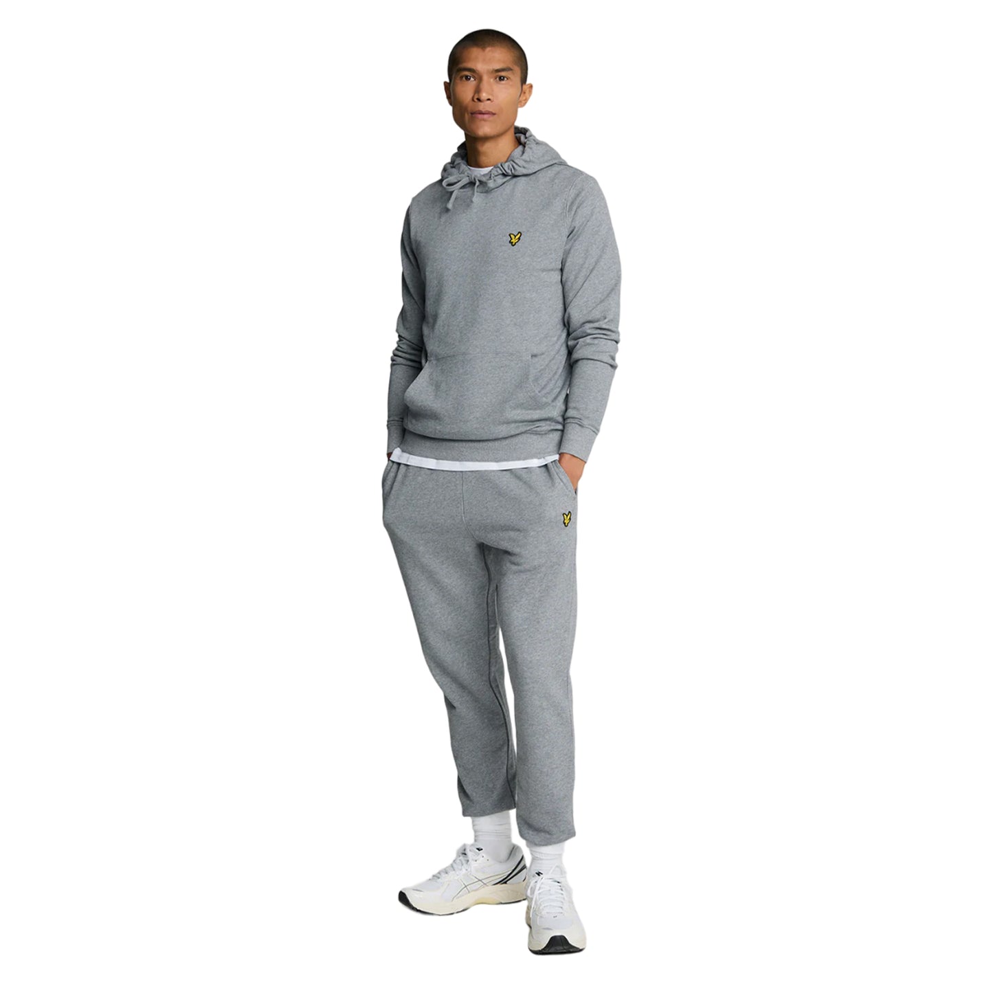 Mid Grey Marl - Lifestyle - Lyle & Scott Mens Pullover Hoodie