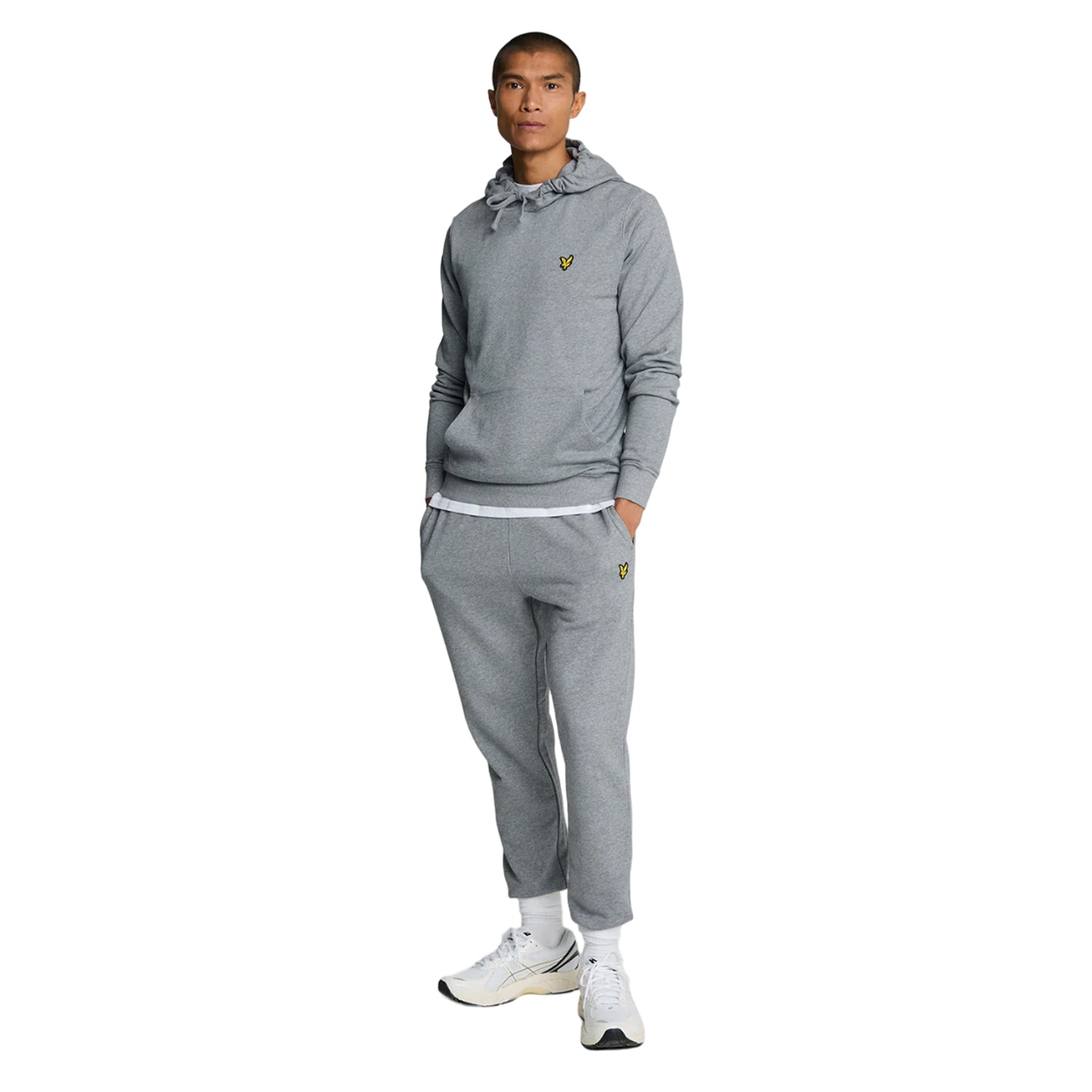 Mid Grey Marl - Lifestyle - Lyle & Scott Mens Pullover Hoodie