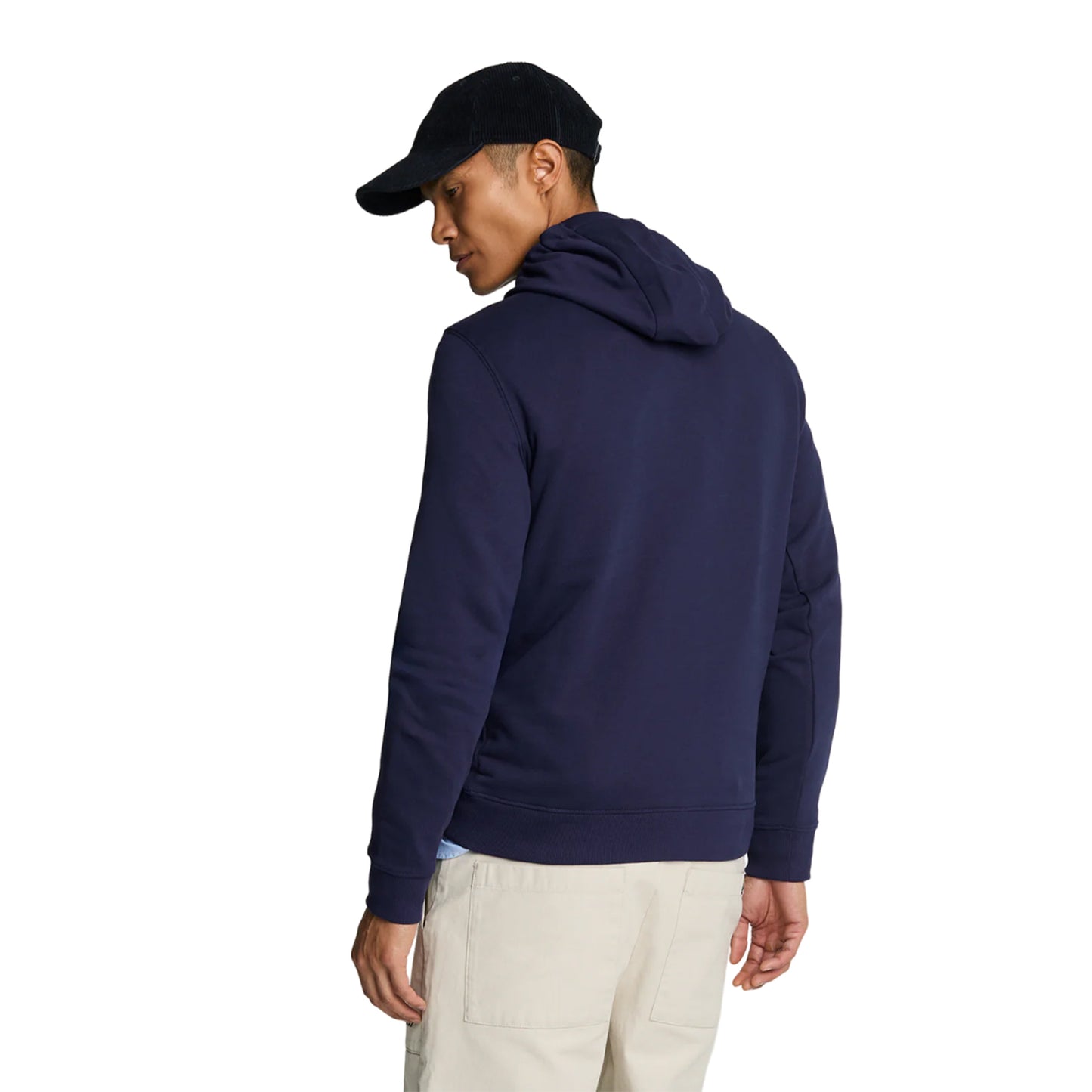 Navy - Back - Lyle & Scott Mens Pullover Hoodie