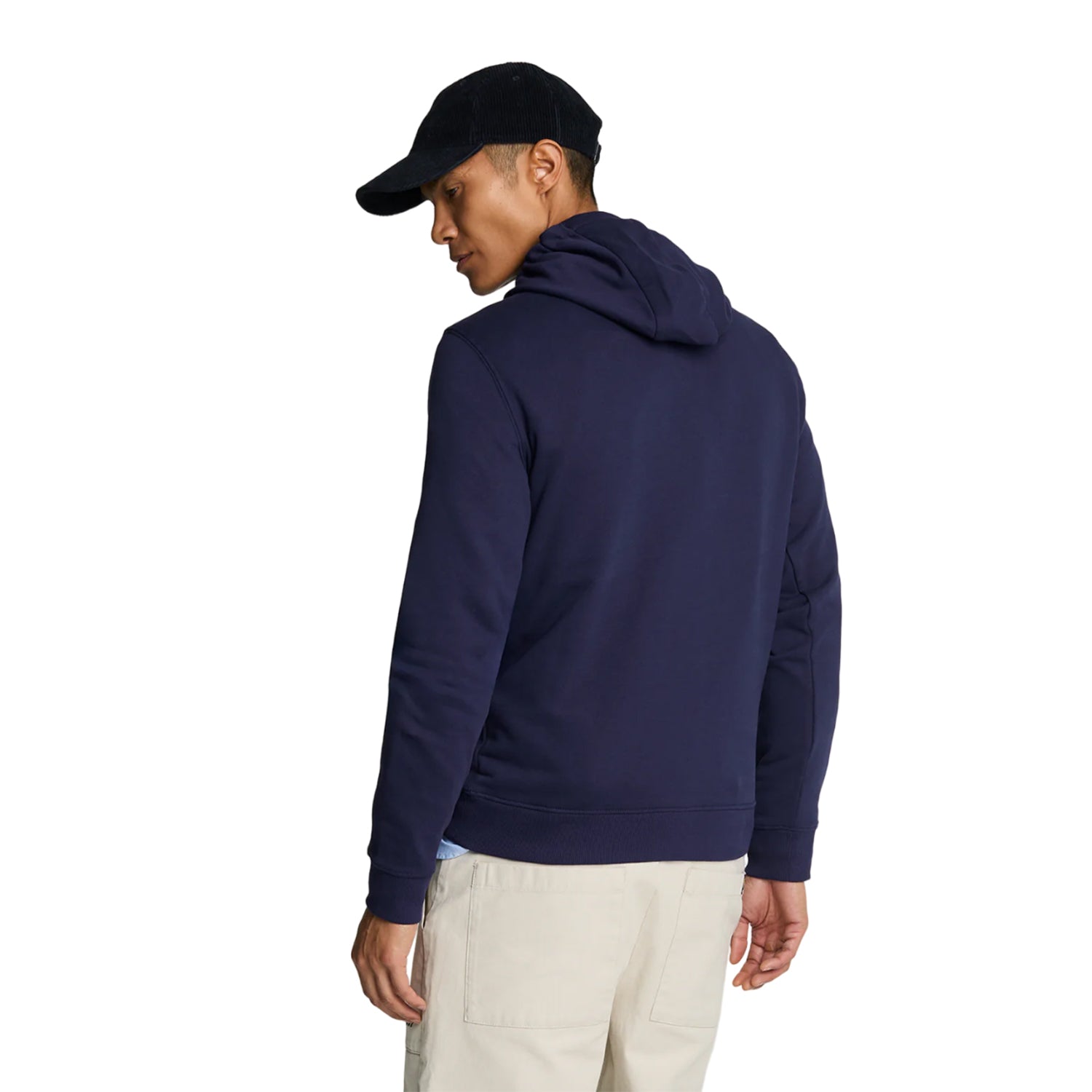 Navy - Back - Lyle & Scott Mens Pullover Hoodie