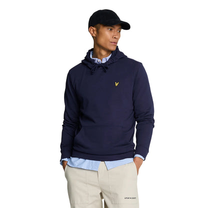 Navy - Side - Lyle & Scott Mens Pullover Hoodie
