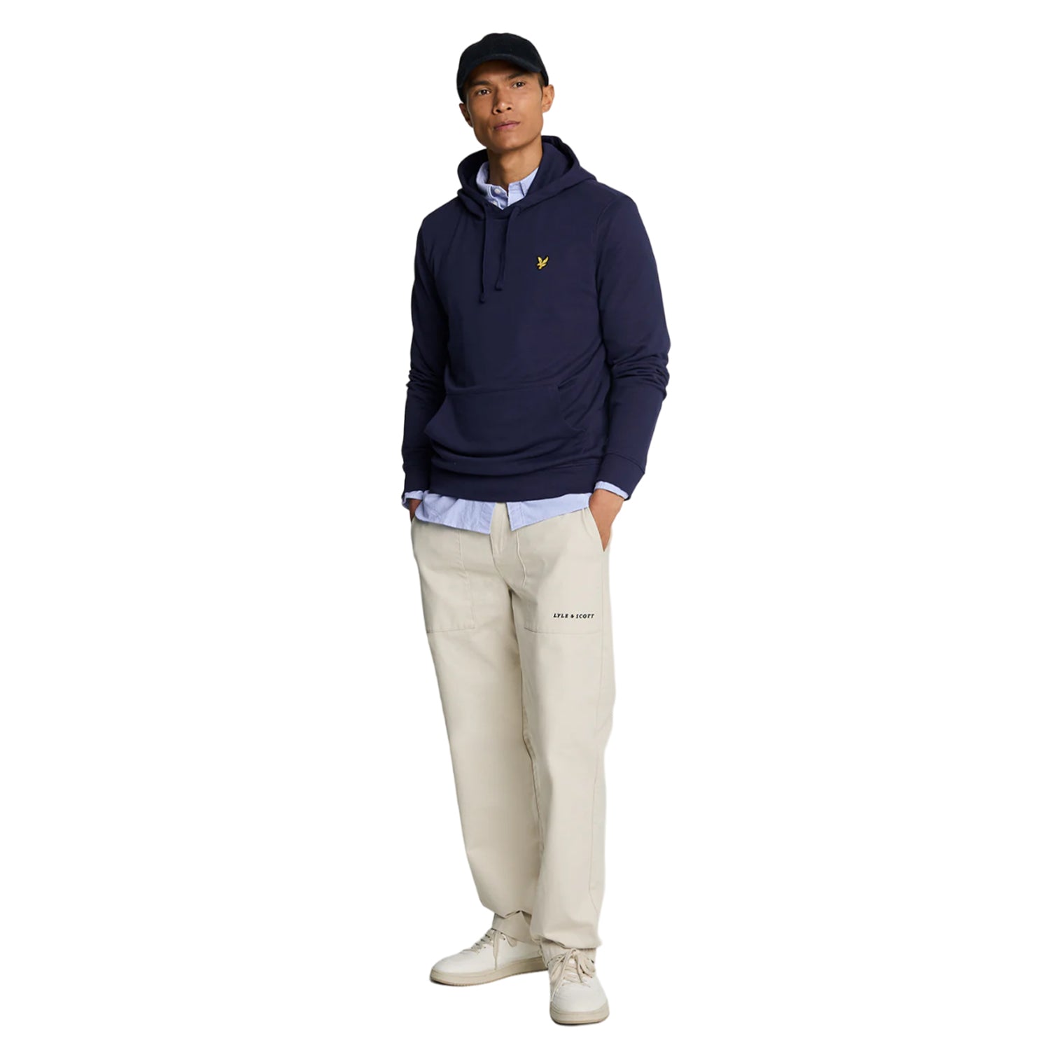 Navy - Lifestyle - Lyle & Scott Mens Pullover Hoodie
