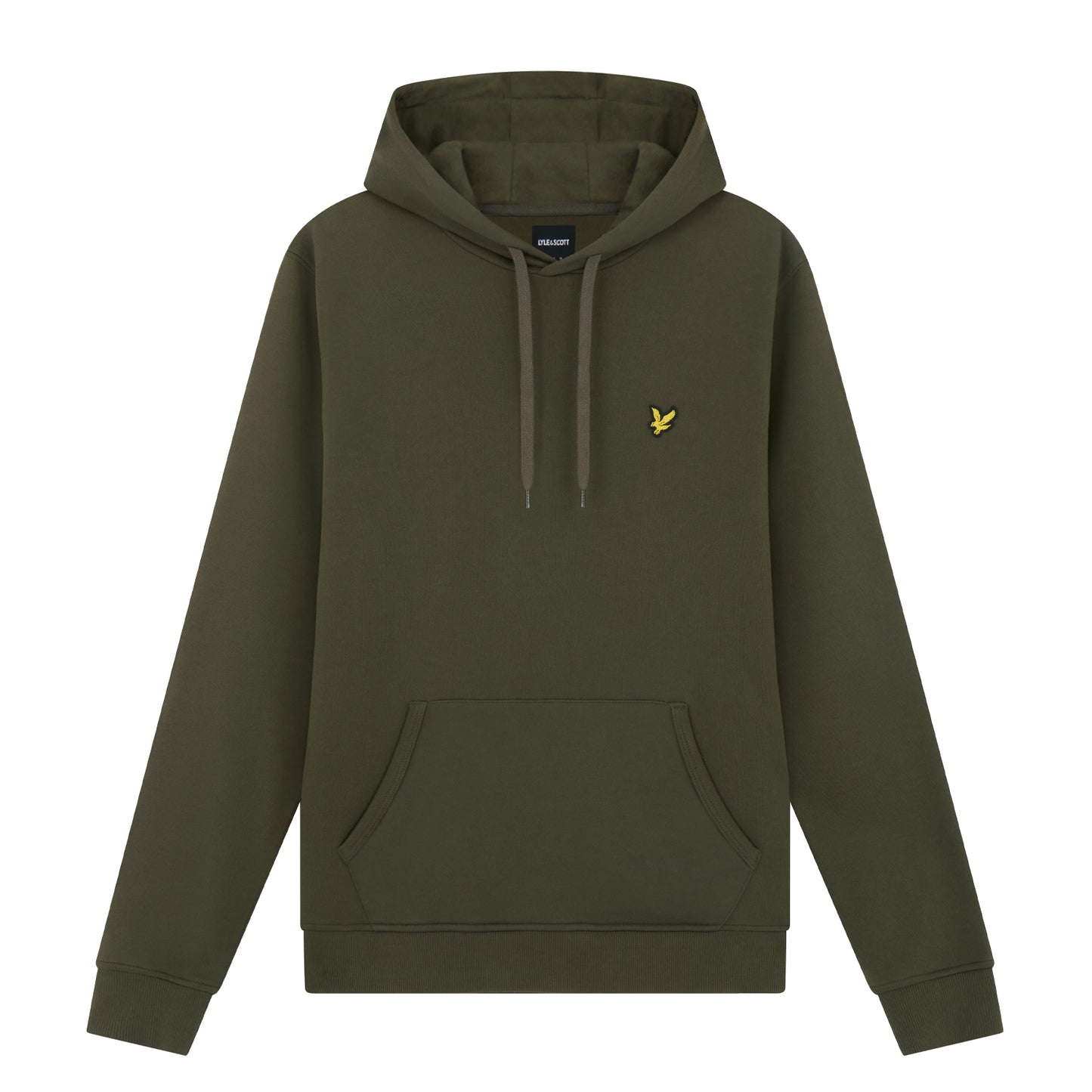 Olive - Front - Lyle & Scott Mens Pullover Hoodie