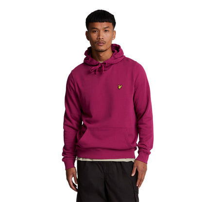 Rich Burgundy - Front - Lyle & Scott Mens Pullover Hoodie