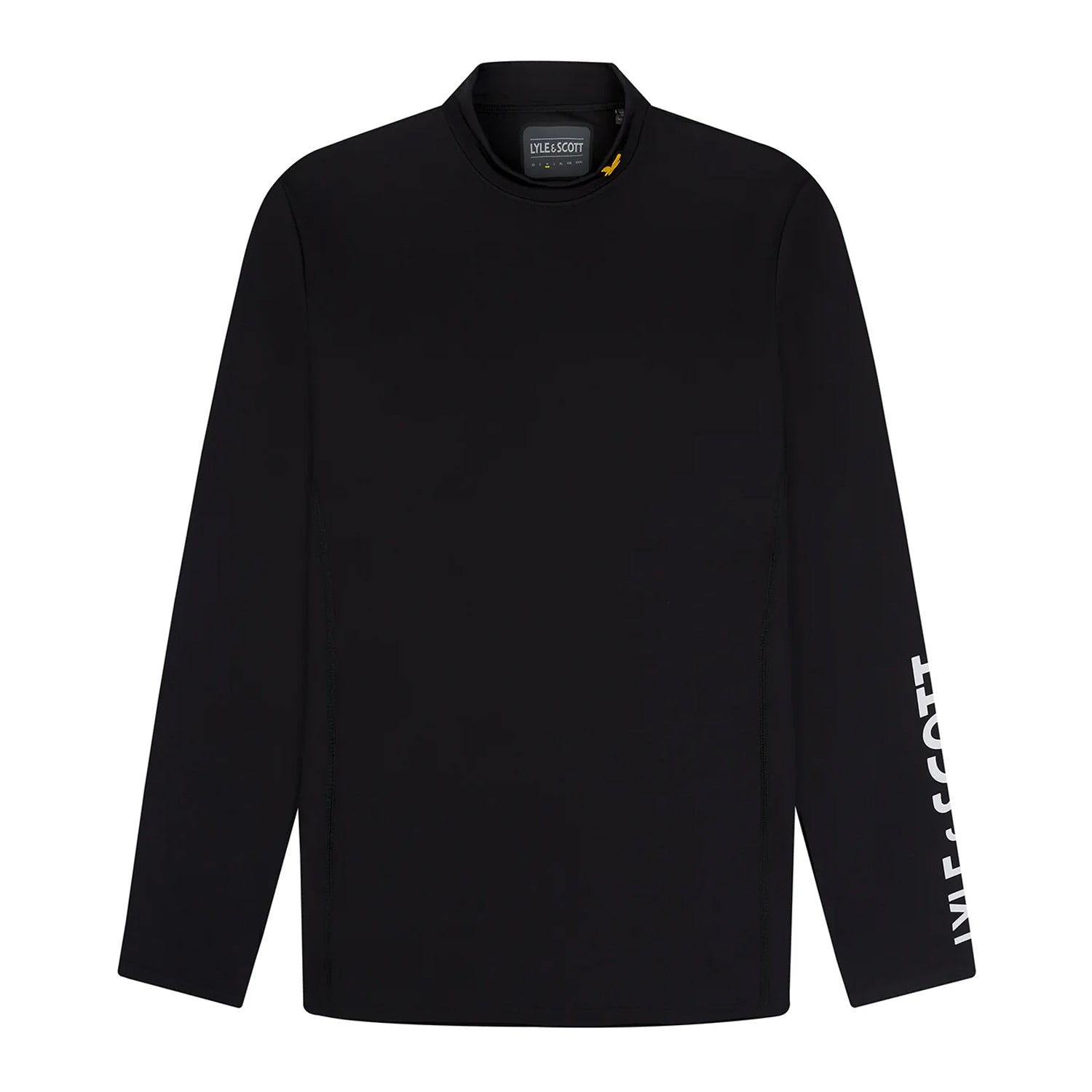 Jet Black - Front - Lyle & Scott Mens Technical Golf Base Layer Top