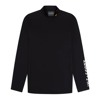 Jet Black - Front - Lyle & Scott Mens Technical Golf Base Layer Top