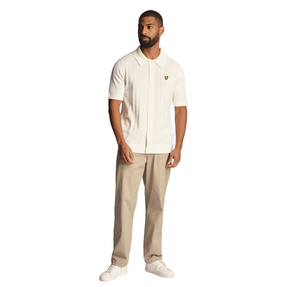 Chalk - Lifestyle - Lyle & Scott Mens Stripe Textured Polo Shirt