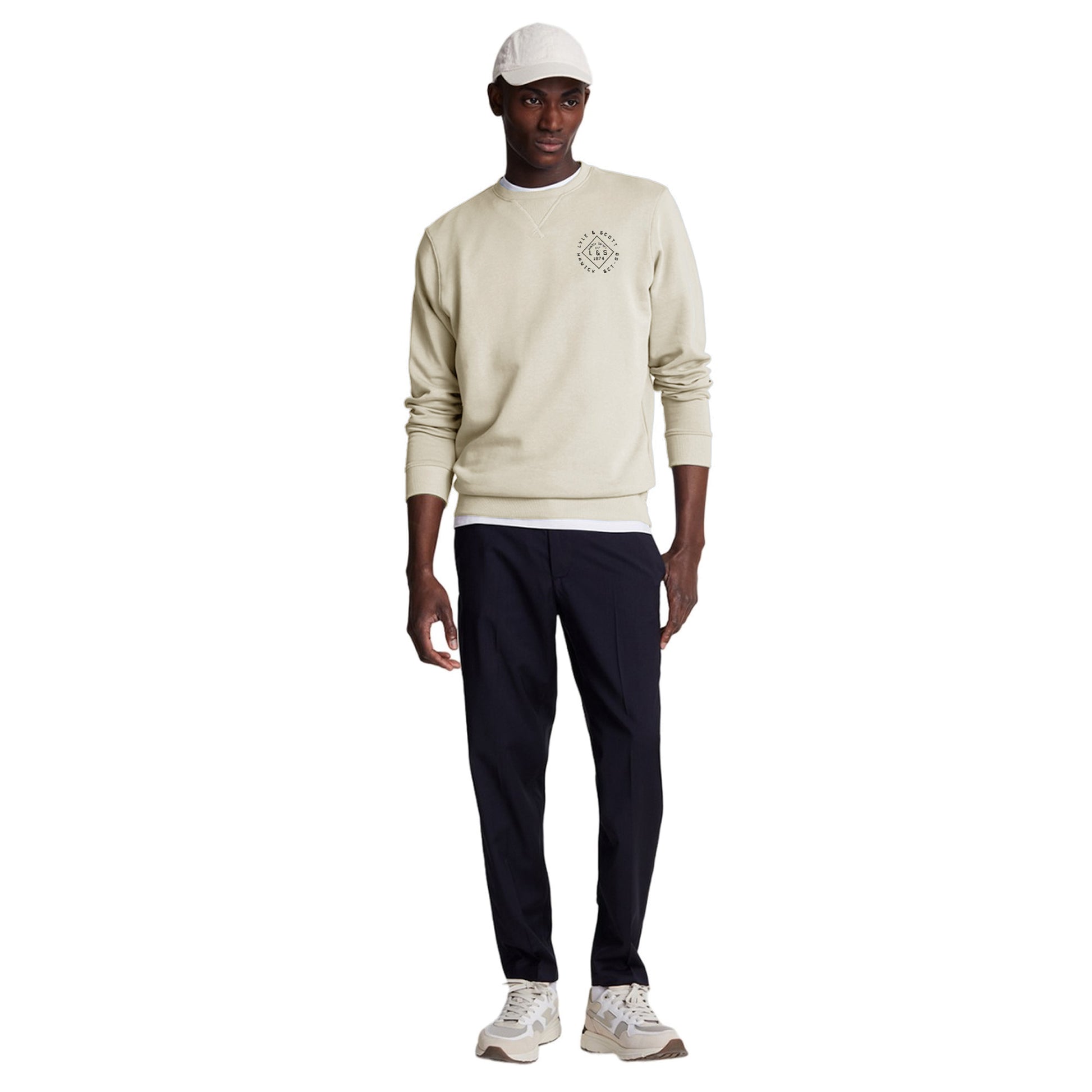 Cove - Side - Lyle & Scott Mens Stamp Crew Neck Sweatshirt
