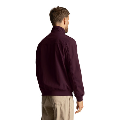 Burgundy - Back - Lyle & Scott Mens Mesh Funnel Neck Jacket