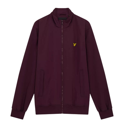 Burgundy - Front - Lyle & Scott Mens Mesh Funnel Neck Jacket