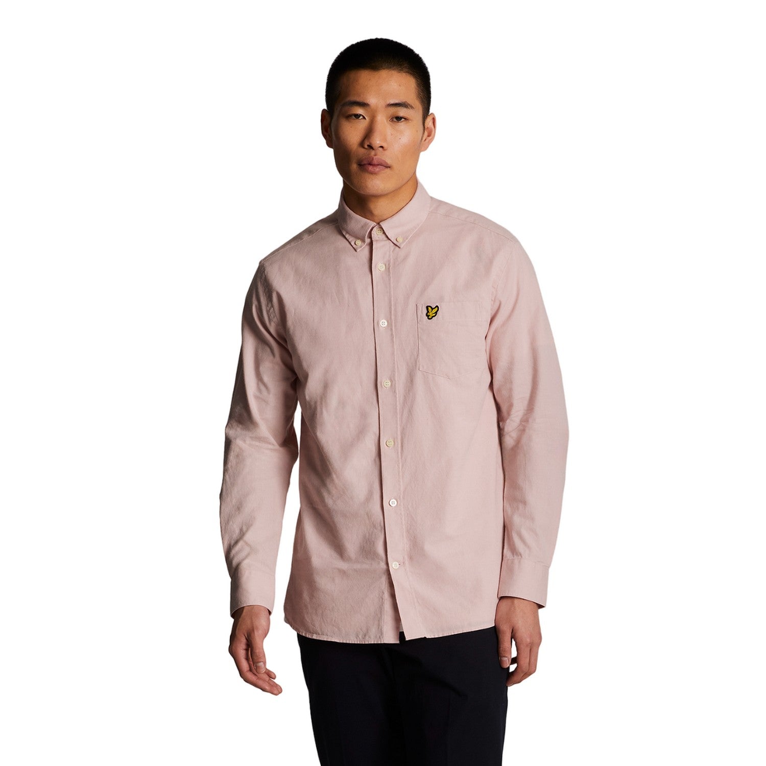 Light Pink - Side - Lyle & Scott Mens Cotton Button-Down Shirt