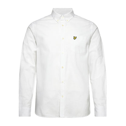 White - Front - Lyle & Scott Mens Cotton Button-Down Shirt