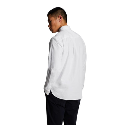 White - Back - Lyle & Scott Mens Cotton Button-Down Shirt