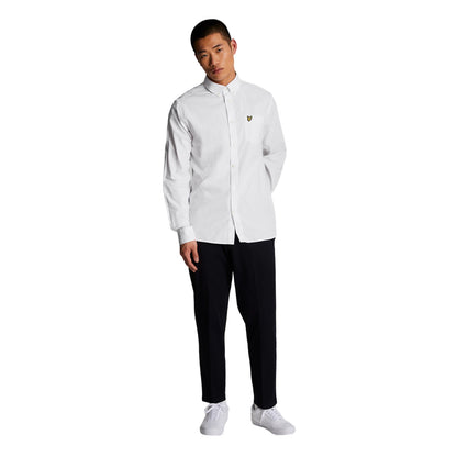 White - Lifestyle - Lyle & Scott Mens Cotton Button-Down Shirt
