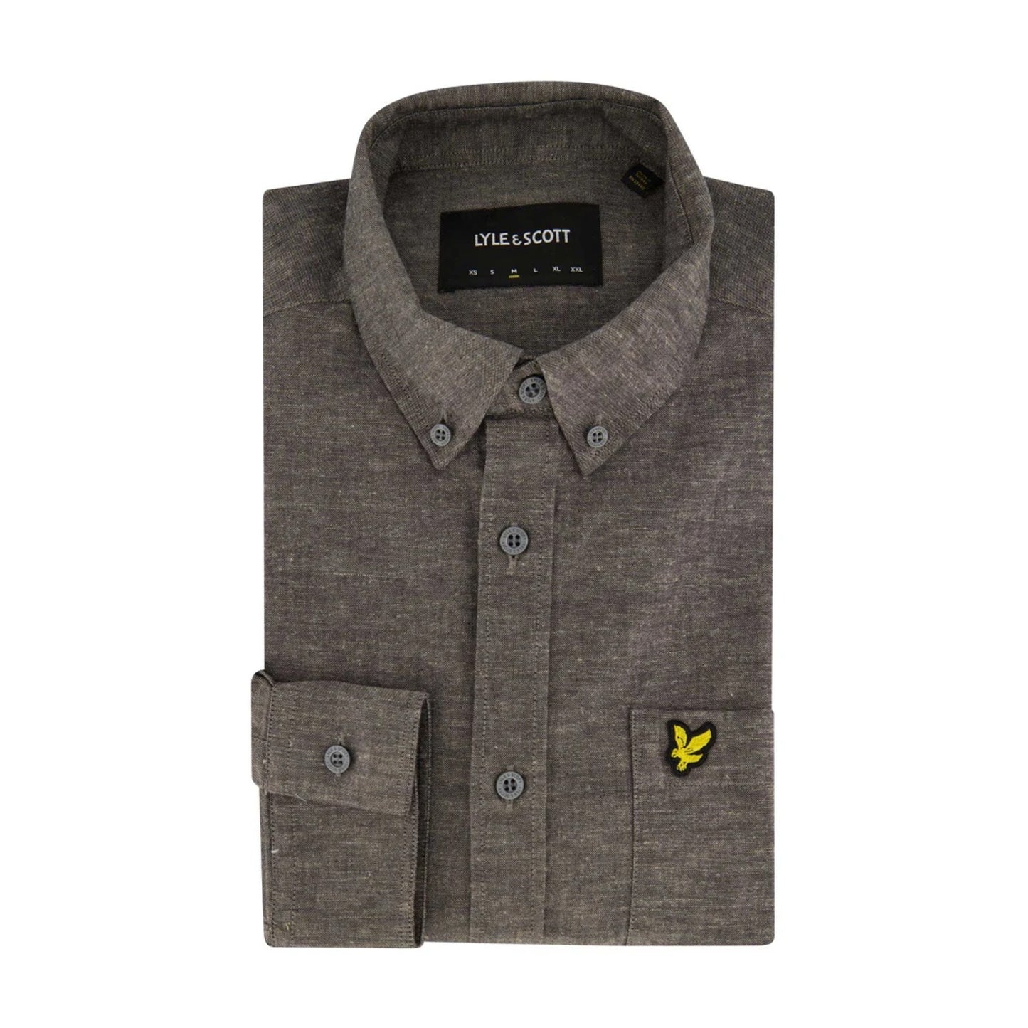 Dark Navy - Front - Lyle & Scott Mens Cotton Button-Down Shirt